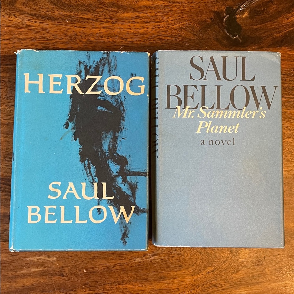 2 Saul Bellow Vintage Hardcover Books : Herzog + Mr. Sammler’s Planet